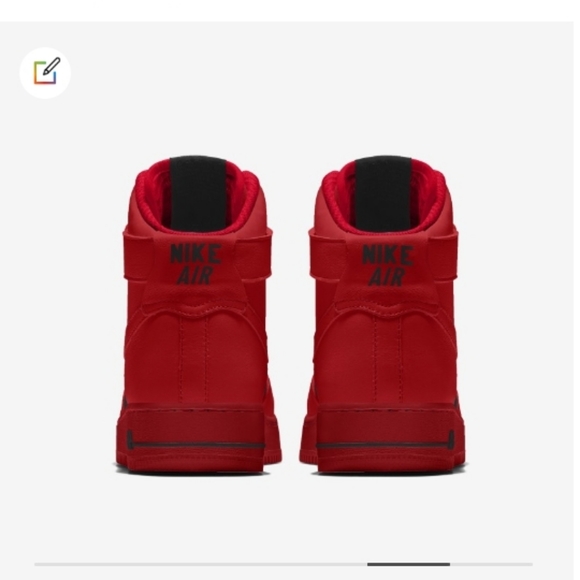 Red/Black Air Force 1 High Custom